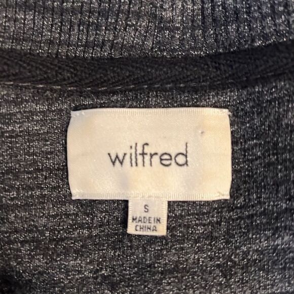 Aritzia Wilfred Black/Grey Open Face Sweatshirt Cardigan Size Small‎ - Picture 12 of 13